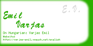 emil varjas business card